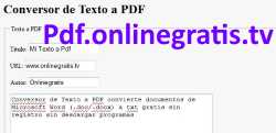 Conversor de Texto a PDF